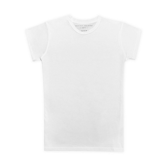 River Island Essential Muscle Fit Crew neck 100% Cotton T-shirt - (2 PK) - Picture 5 of 7